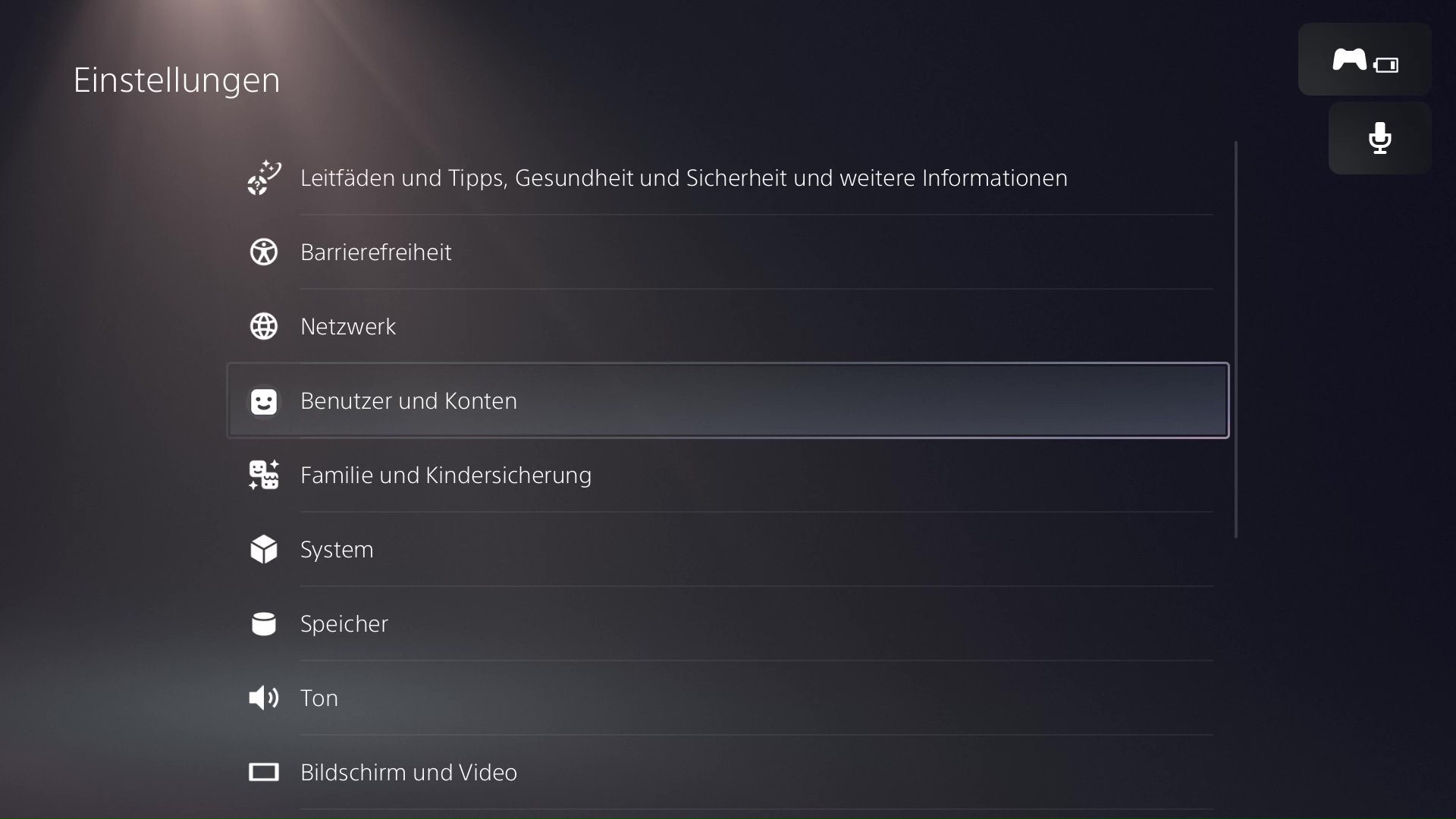 PS5 Fehlerbehebung - Konsoleneinstellungen
