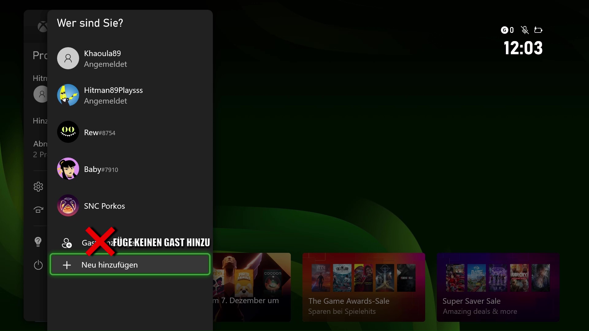 XBOX-SX Schritt 2