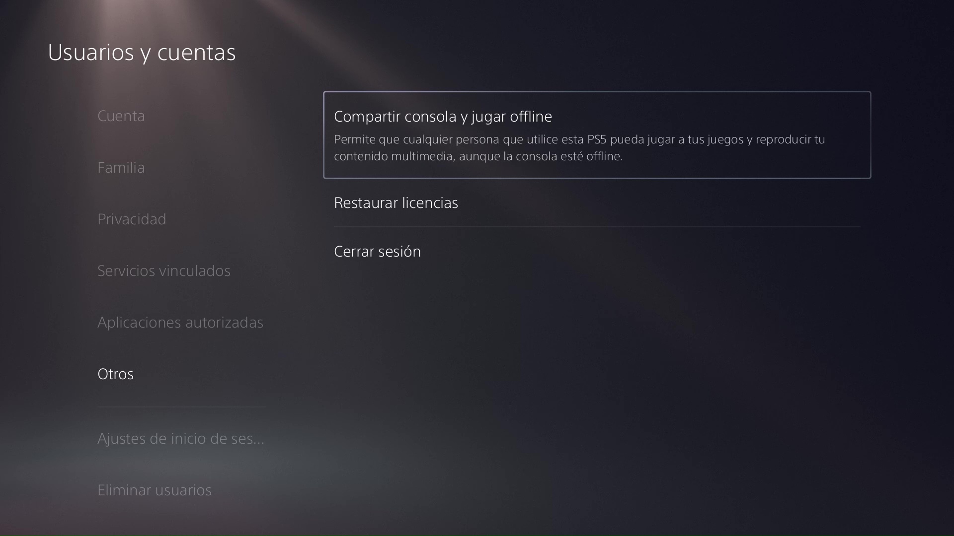 PS5 Solución de problemas - Users and Accounts