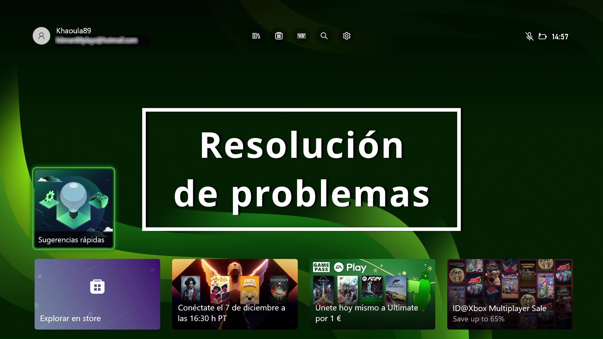 XBOX S/X Solución de problemas