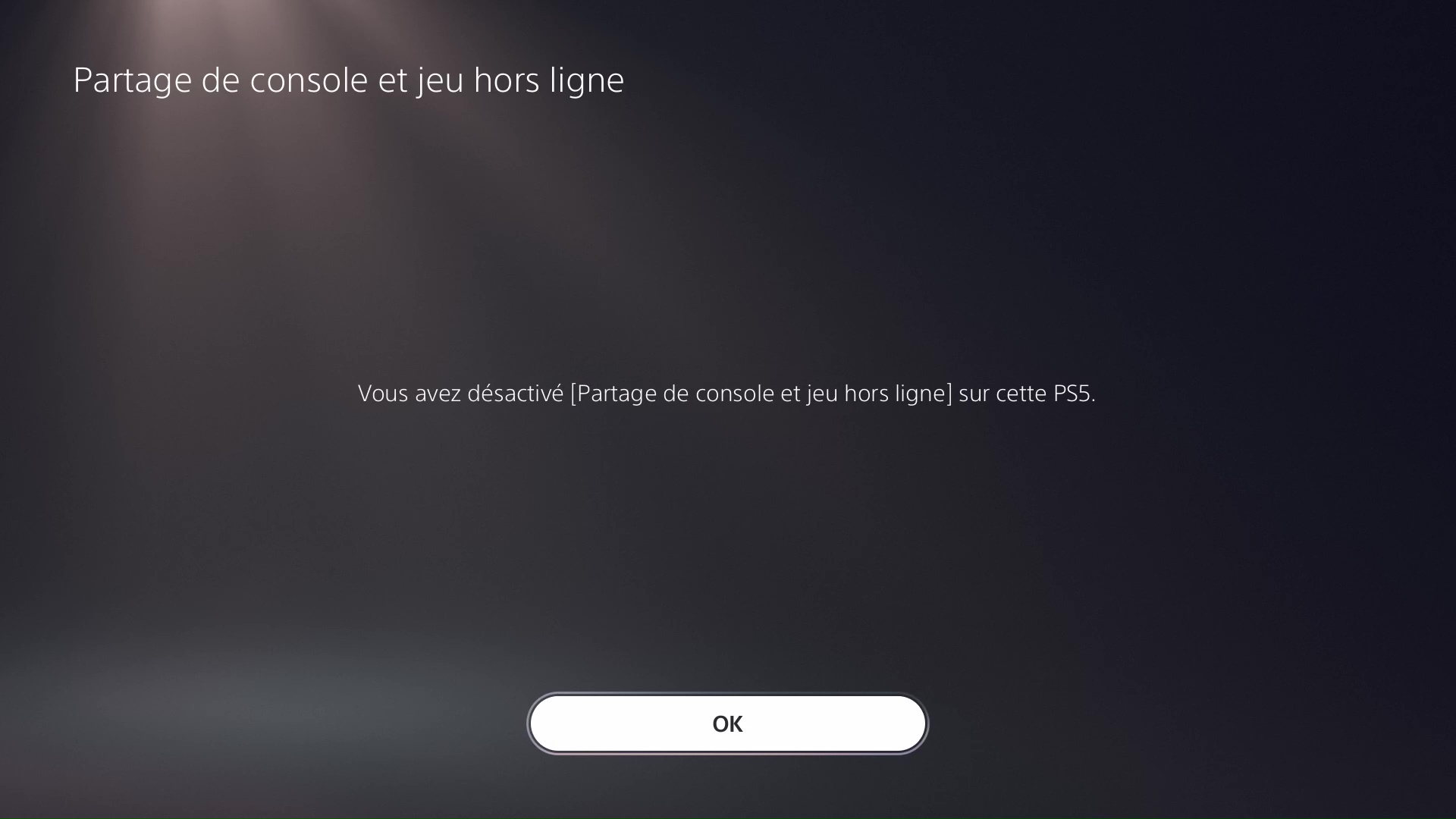 PS5 dépannage étape 5