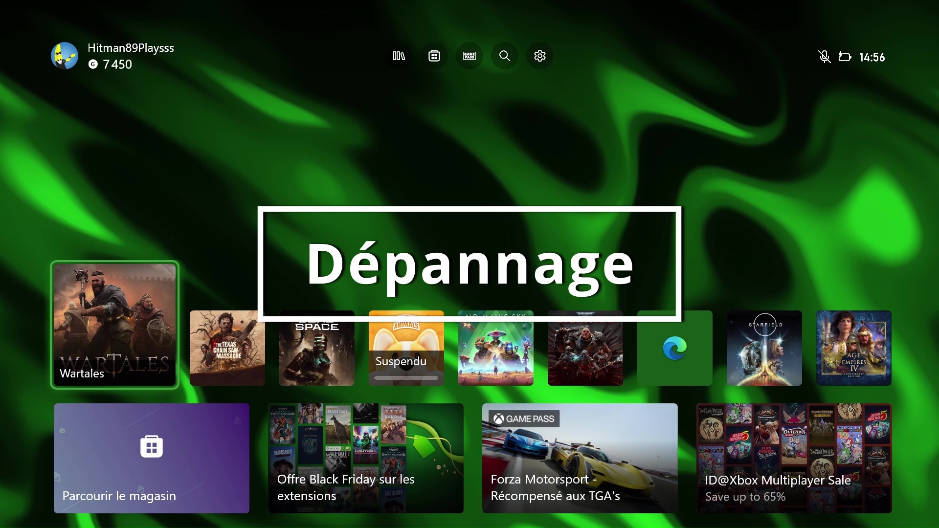 XBOX S/X Dépannage