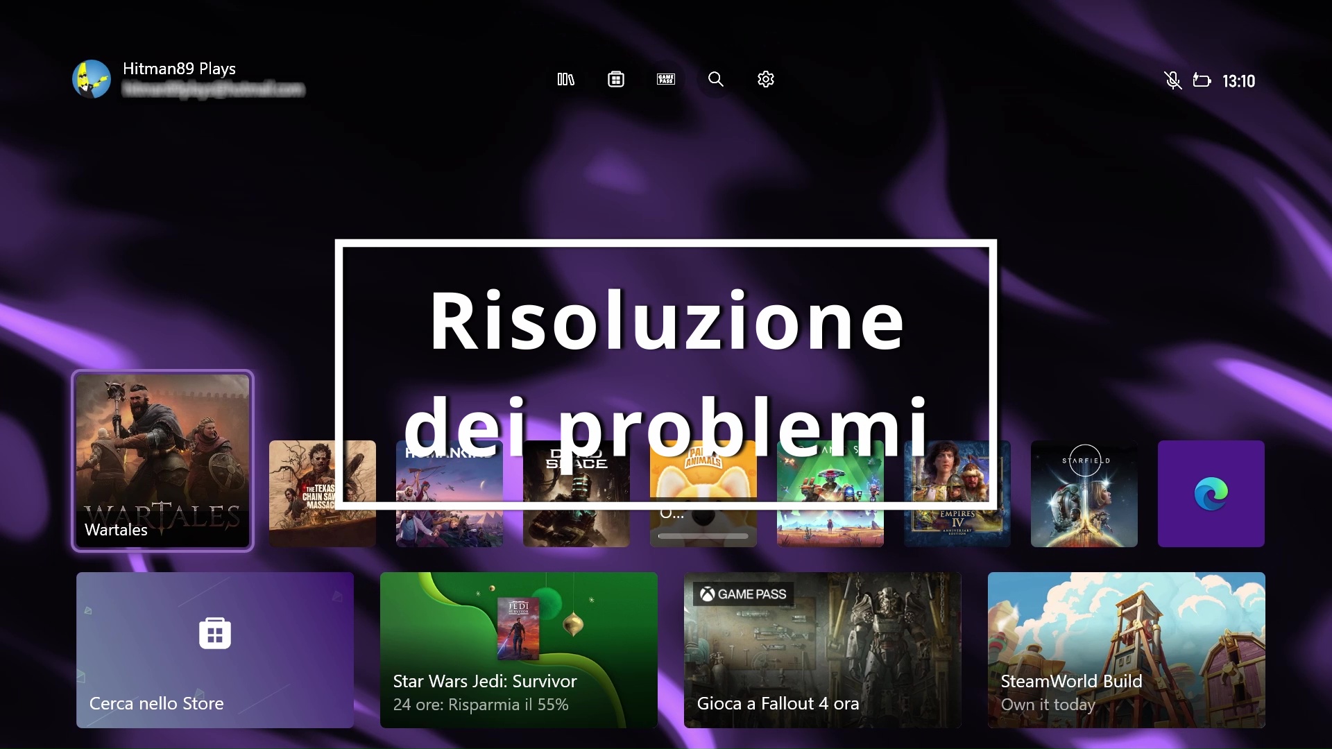 XBOX S/X  Risoluzione dei problemi