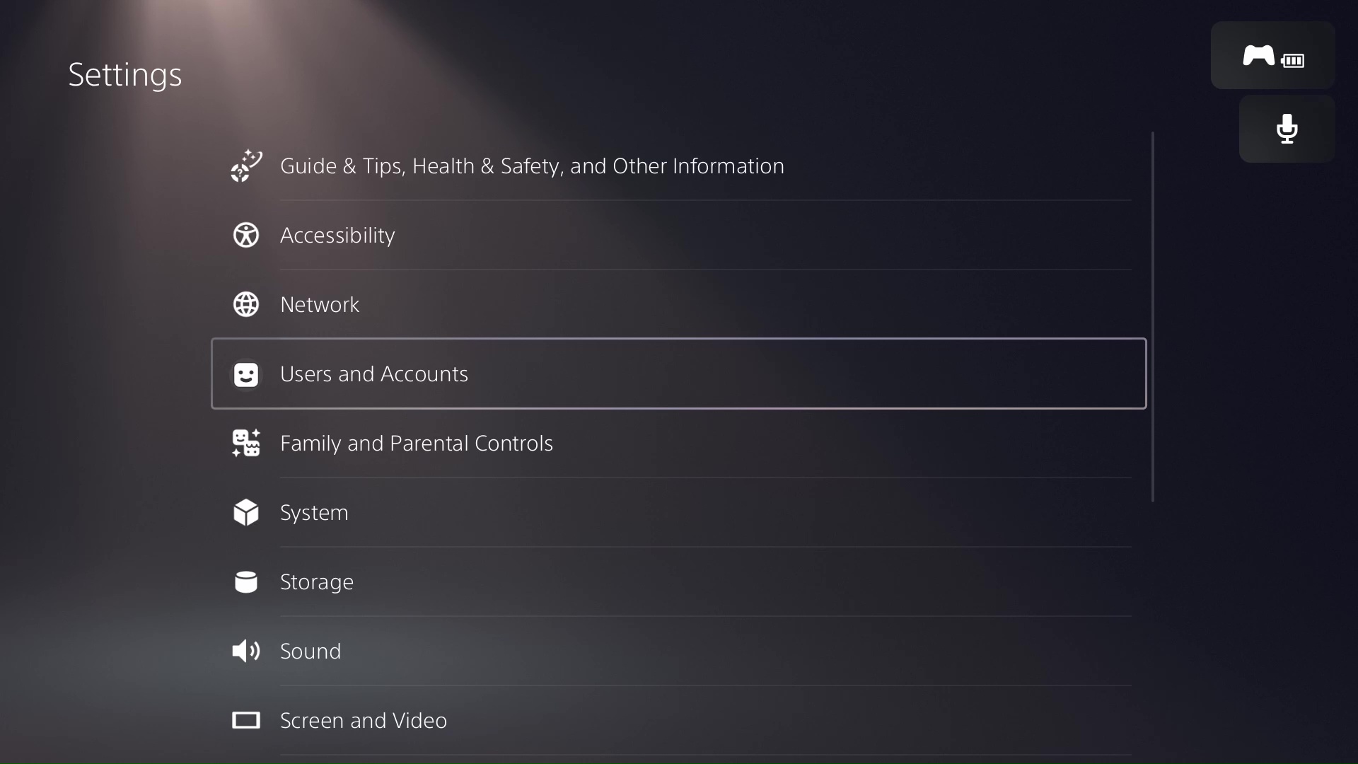 PS5 troubleshooting - Console Settings
