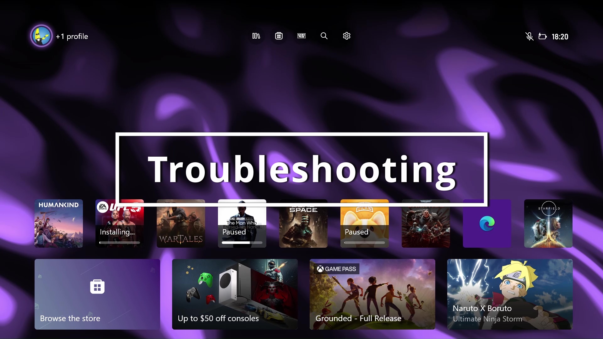 XBOX S/X Troubleshooting